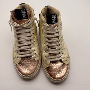 P448 Women's Star 2.0 High-top Sneakers Pearl Pink Toe 37 Urban Skate